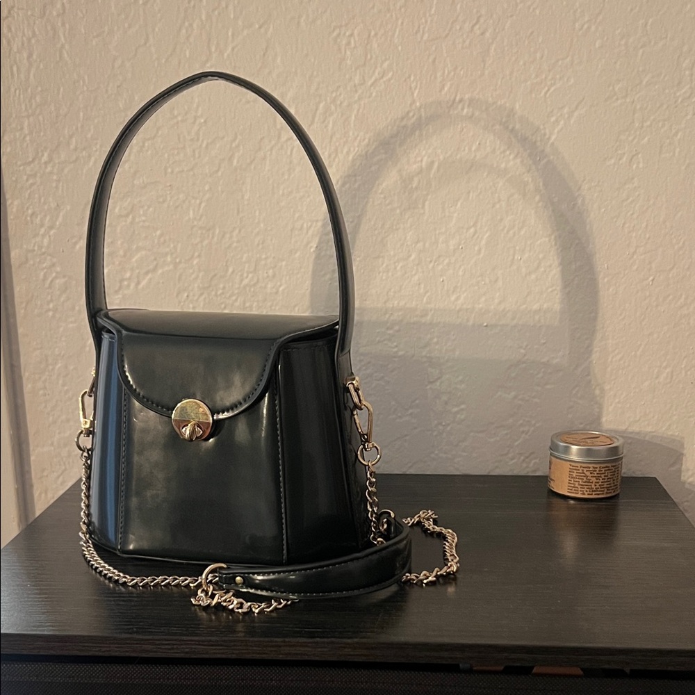 Zara Dark Green Shoulder Bag - Picture 2 of 4